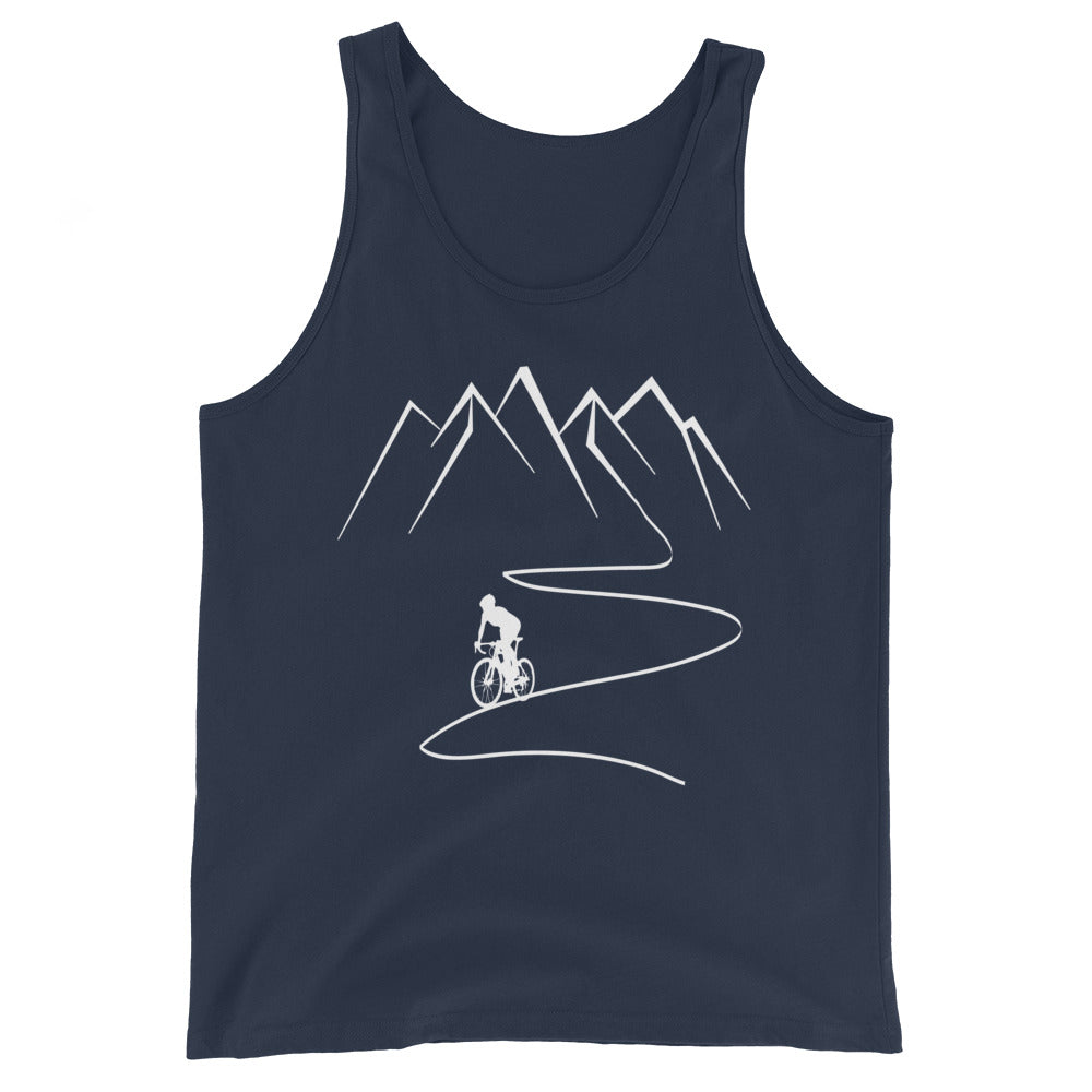 Berge - Kurve Linie - Radfahren - Herren Tanktop fahrrad xxx yyy zzz Navy