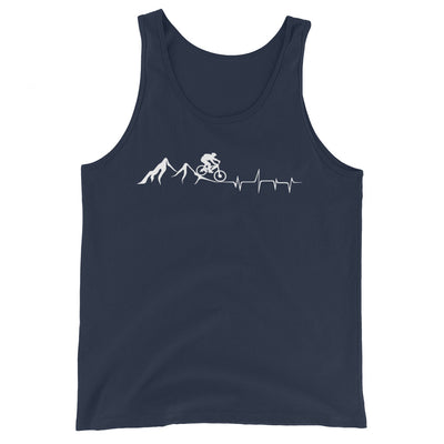 Berge - Herzschlag - Mountainbiking - (M) - Herren Tanktop xxx yyy zzz Navy