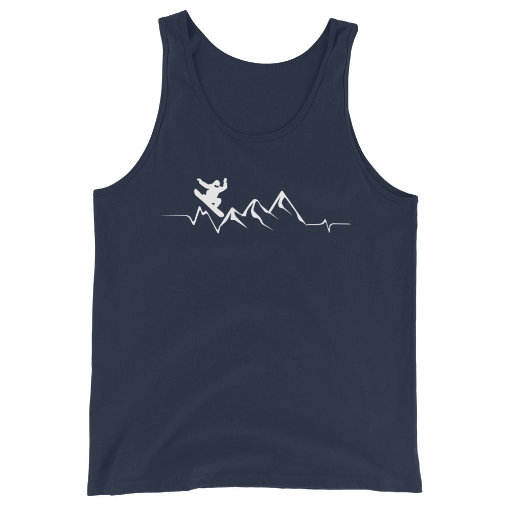 Berge - Herzschlag - Snowboarding - Herren Tanktop snowboarden xxx yyy zzz Navy