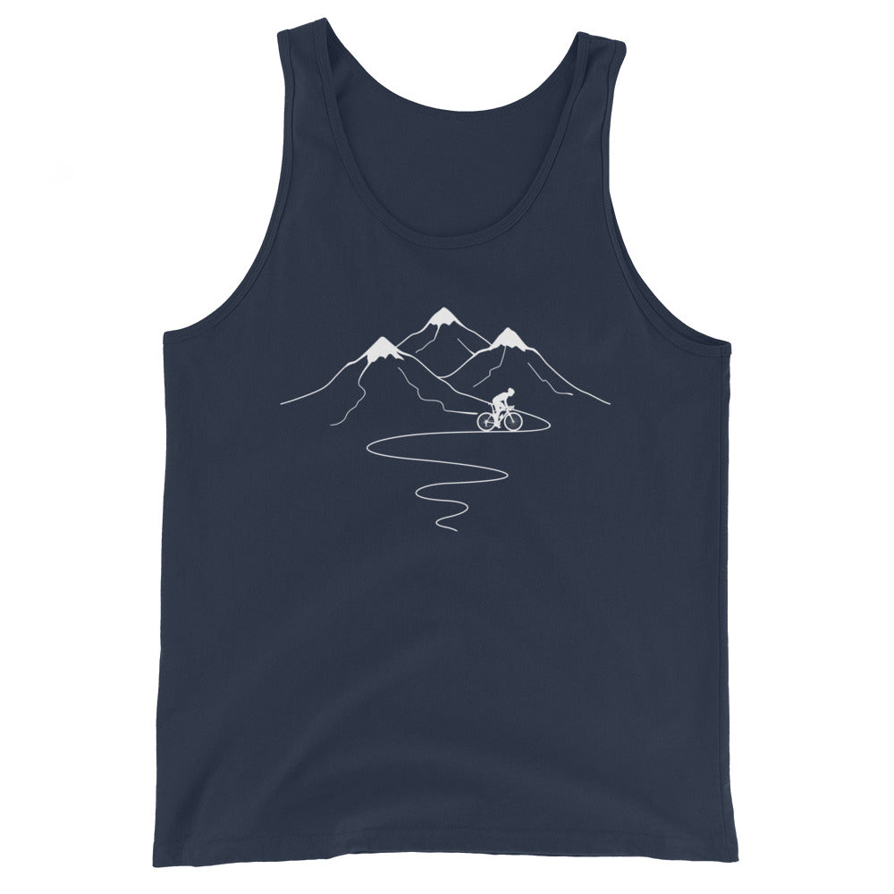 Berge Trail Kurves und Radfahren - Herren Tanktop fahrrad xxx yyy zzz Navy