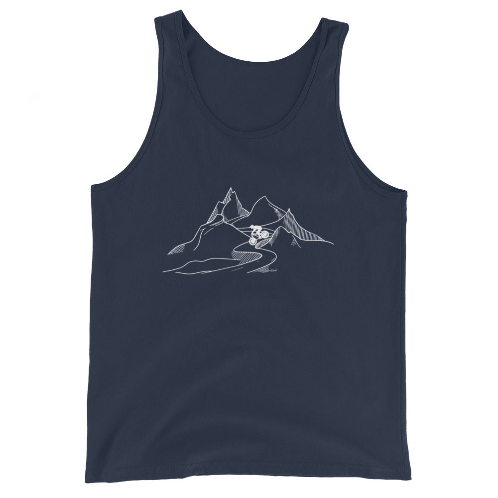 Mountainbiker fährt Downhill - (M) - Herren Tanktop xxx yyy zzz Navy