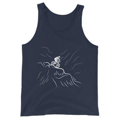 Mountainbiker fährt Downhill 2 - (M) - Herren Tanktop xxx yyy zzz Navy