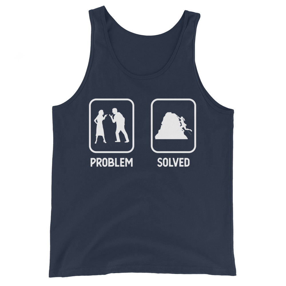 Problem Solved - Frau Klettern - Herren Tanktop klettern xxx yyy zzz Navy