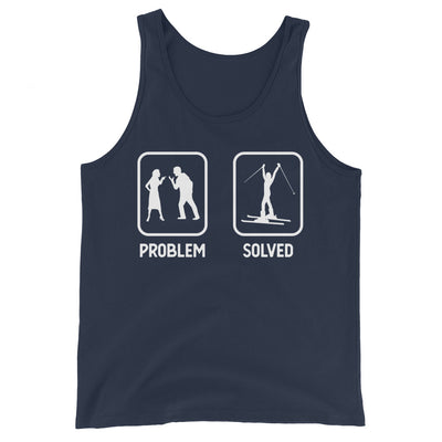 Problem Solved - Frau Skifahren - Herren Tanktop klettern ski xxx yyy zzz Navy