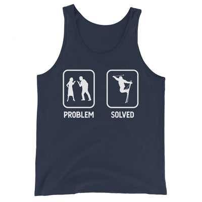 Problem Solved - Mann Skifahren - Herren Tanktop klettern ski xxx yyy zzz Navy