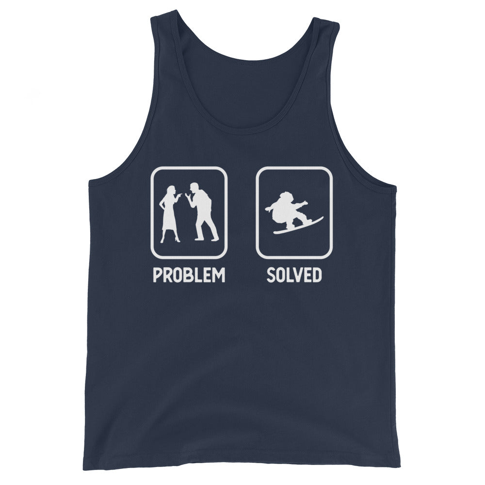 Problem Solved - Mann Snowboarding - Herren Tanktop snowboarden xxx yyy zzz Navy