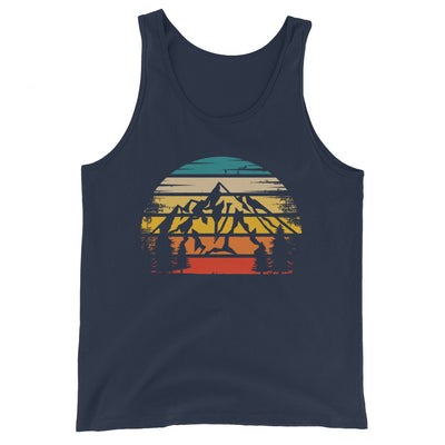 Retro Sonne und Berge - Herren Tanktop berge xxx yyy zzz Navy