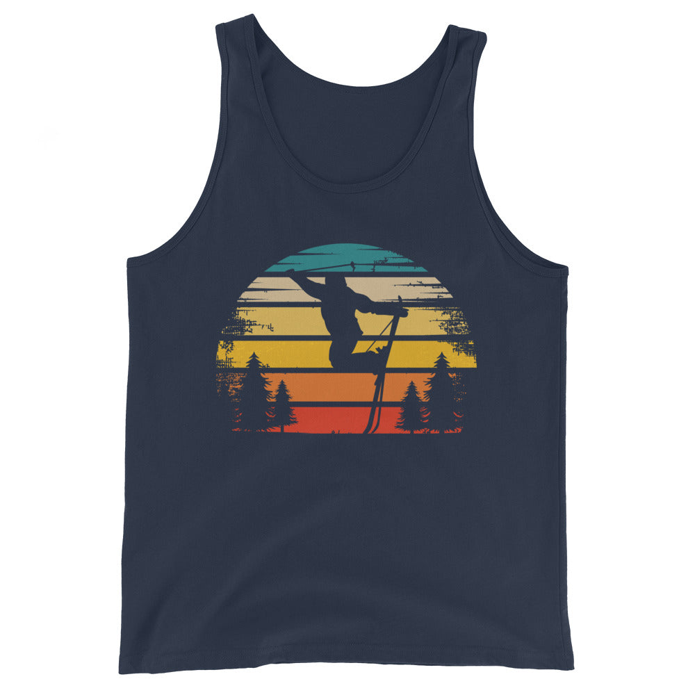 Retro Sonne und Skifahren - Herren Tanktop klettern ski xxx yyy zzz Navy