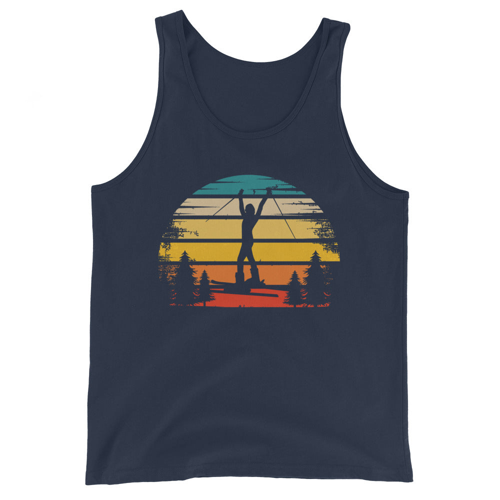 Retro Sonne und Skifahren - Herren Tanktop klettern ski xxx yyy zzz Navy