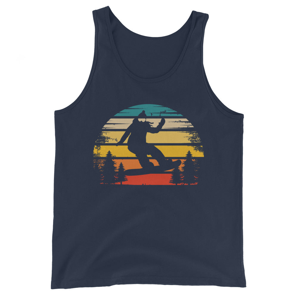 Retro Sonne und Snowboarding - Herren Tanktop snowboarden xxx yyy zzz Navy