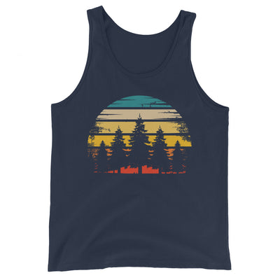 Retro Sonne und Bäume - Herren Tanktop camping xxx yyy zzz Navy