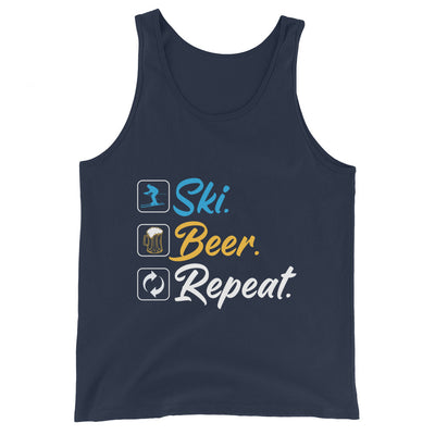 Ski. Bär. Repeat. - (S.K) - Herren Tanktop klettern xxx yyy zzz Navy