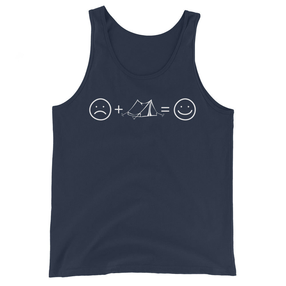 Lächelndes Gesicht und Camping - Herren Tanktop camping xxx yyy zzz Navy