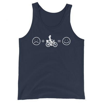 Lächelndes Gesicht und Radfahren - Herren Tanktop fahrrad xxx yyy zzz Navy