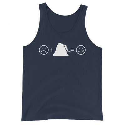 Lächelndes Gesicht und Klettern - Herren Tanktop klettern xxx yyy zzz Navy