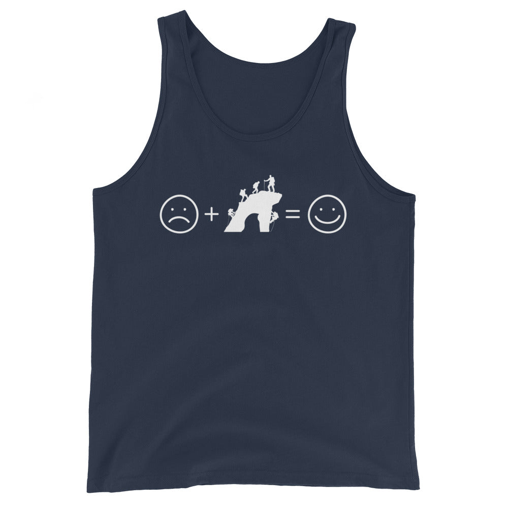 Lächelndes Gesicht und Klettern - Herren Tanktop klettern xxx yyy zzz Navy