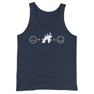 Lächelndes Gesicht und Klettern - Herren Tanktop klettern xxx yyy zzz Navy