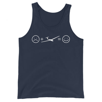 Lächelndes Gesicht und Segelflugzeug - Herren Tanktop berge xxx yyy zzz Navy