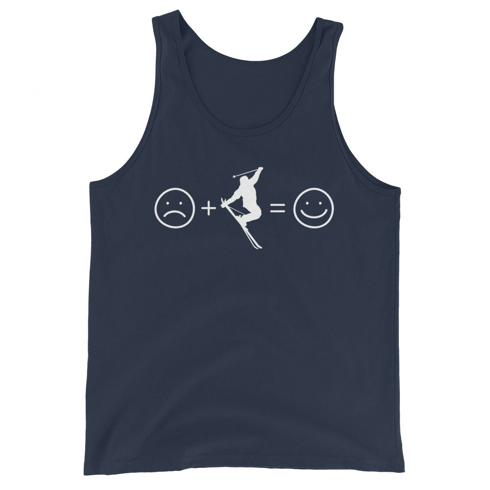 Lächelndes Gesicht und Skifahren - Herren Tanktop klettern ski xxx yyy zzz Navy