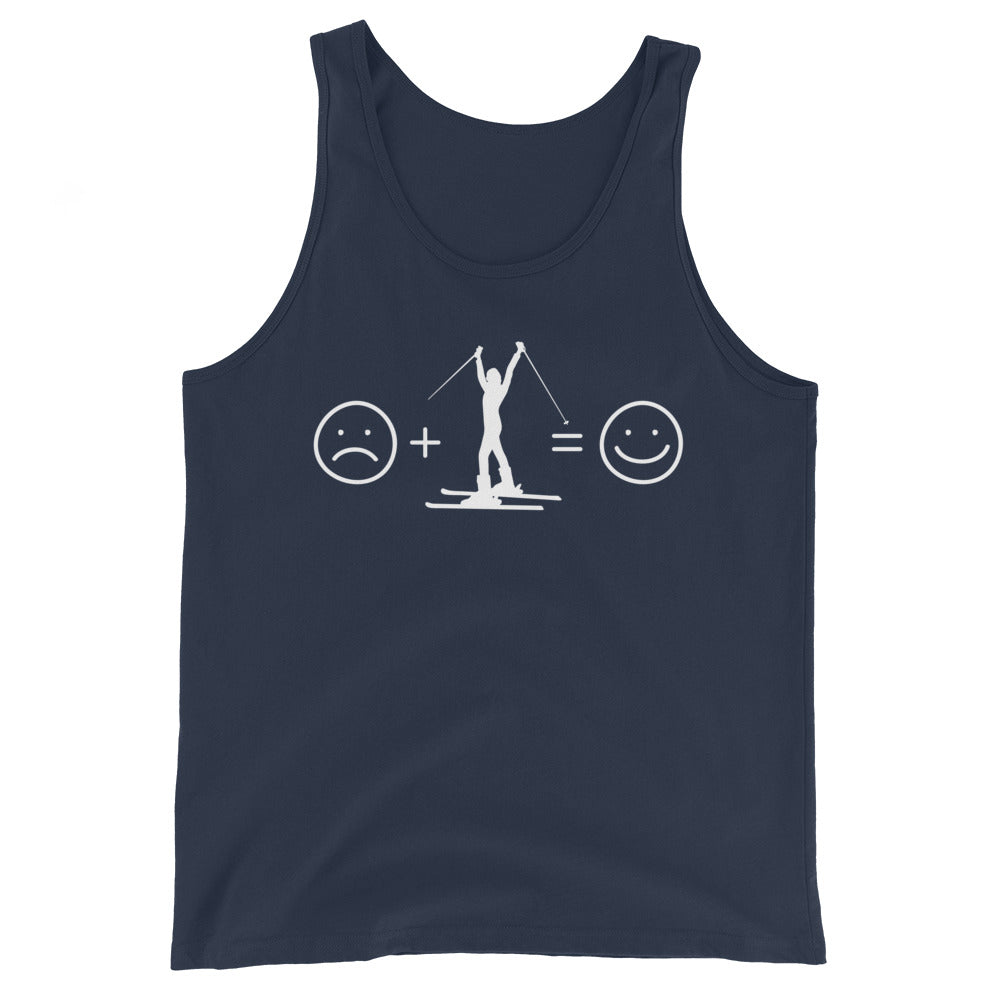 Lächelndes Gesicht und Skifahren - Herren Tanktop klettern ski xxx yyy zzz Navy