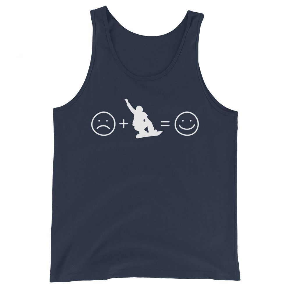 Lächelndes Gesicht und Snowboarding - Herren Tanktop snowboarden xxx yyy zzz Navy