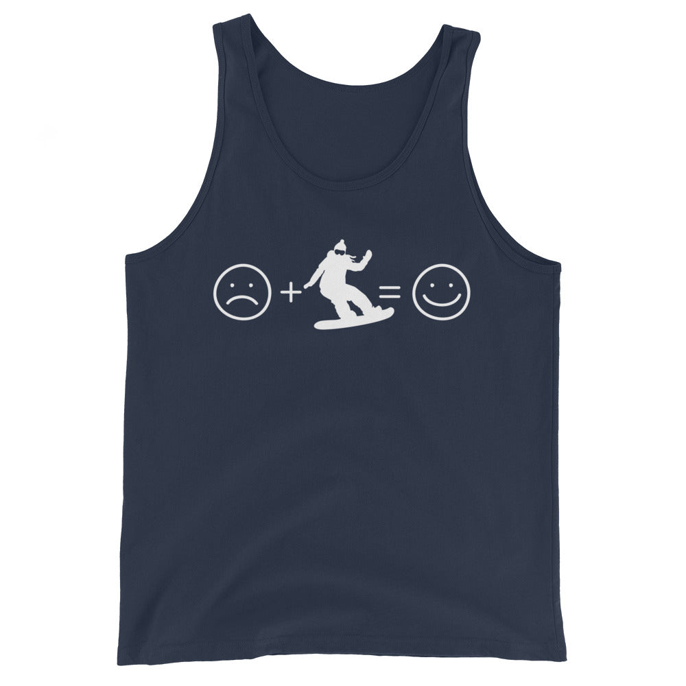 Lächelndes Gesicht und Snowboarding - Herren Tanktop snowboarden xxx yyy zzz Navy