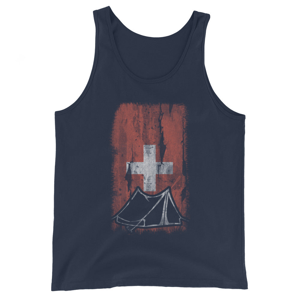 Schweizer Flagge 1 und Camping - Herren Tanktop camping xxx yyy zzz Navy