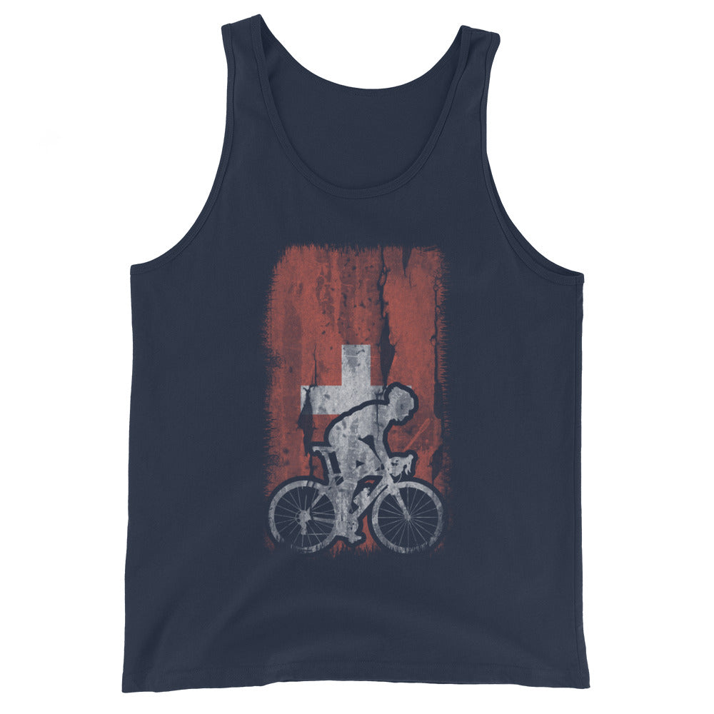 Schweizer Flagge 1 und Radfahren - Herren Tanktop fahrrad xxx yyy zzz Navy