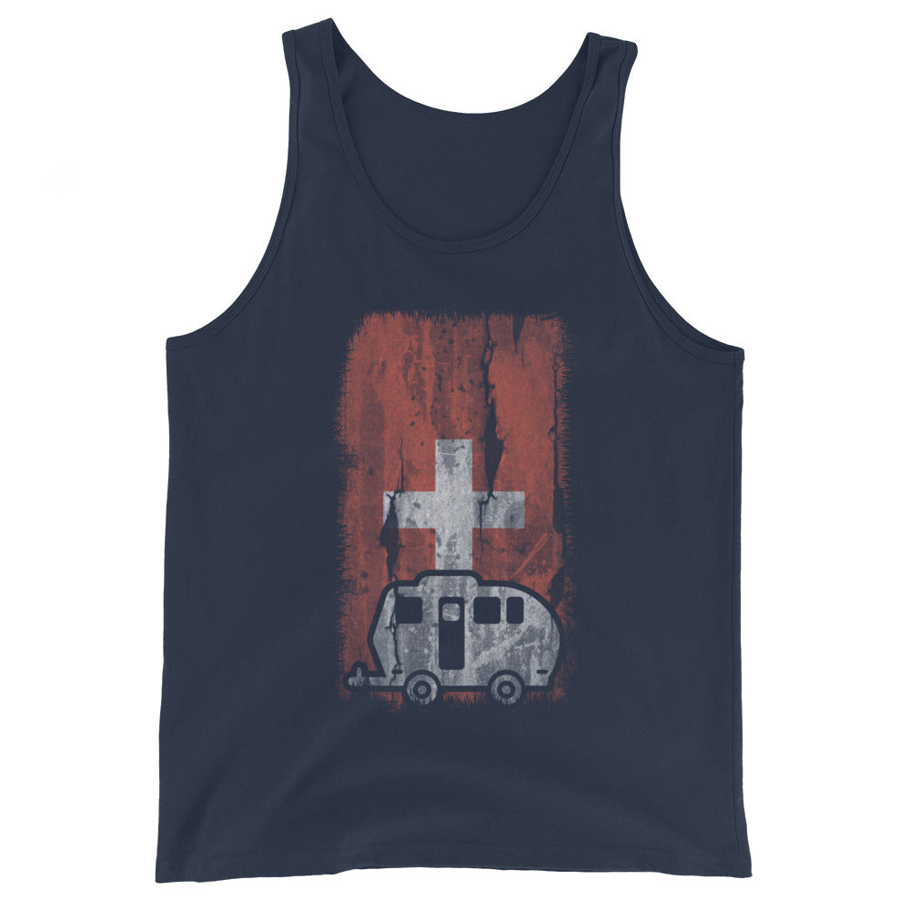 Schweizer Flagge 2 und Camping - Herren Tanktop camping xxx yyy zzz Navy