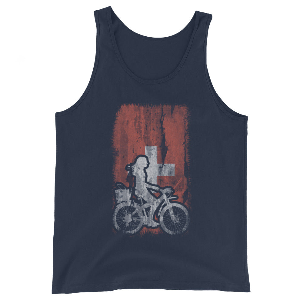 Schweizer Flagge 2 und Radfahren - Herren Tanktop fahrrad xxx yyy zzz Navy