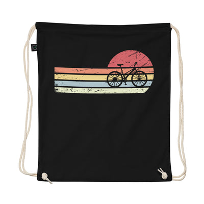 Sun And Retro Lines - Cycling - Organic Turnbeutel fahrrad