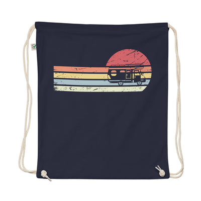 Sun And Retro Lines - Camping Van - Organic Turnbeutel camping