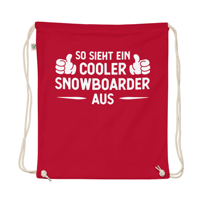 So Sieht Ein Cooler Snowboarder Aus - Organic Turnbeutel snowboarden