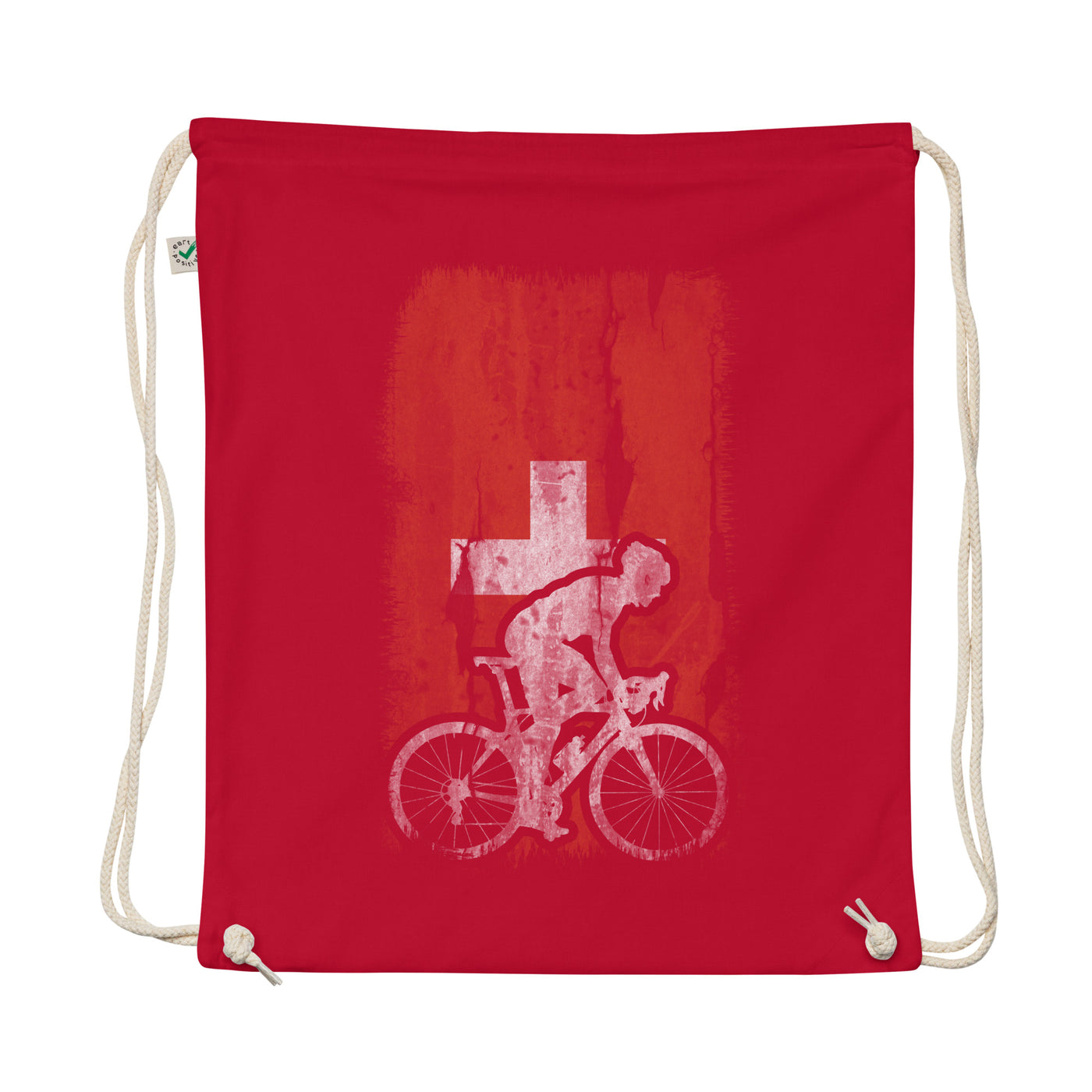 Swiss Flag 1 And Cycling - Organic Turnbeutel fahrrad