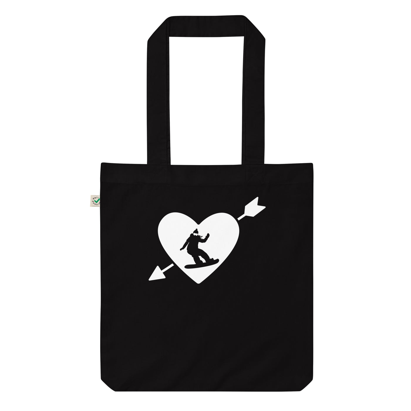 Arrow Heart Und Snowboarden 1 - Organic Einkaufstasche snowboarden