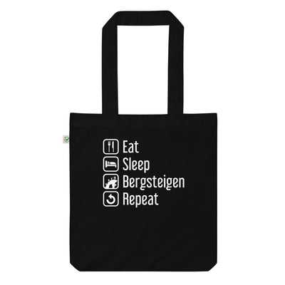 Eat Sleep Bergsteigen Repeat - Organic Einkaufstasche klettern