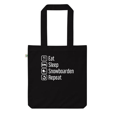 Eat Sleep Snowboarden Repeat - Organic Einkaufstasche snowboarden