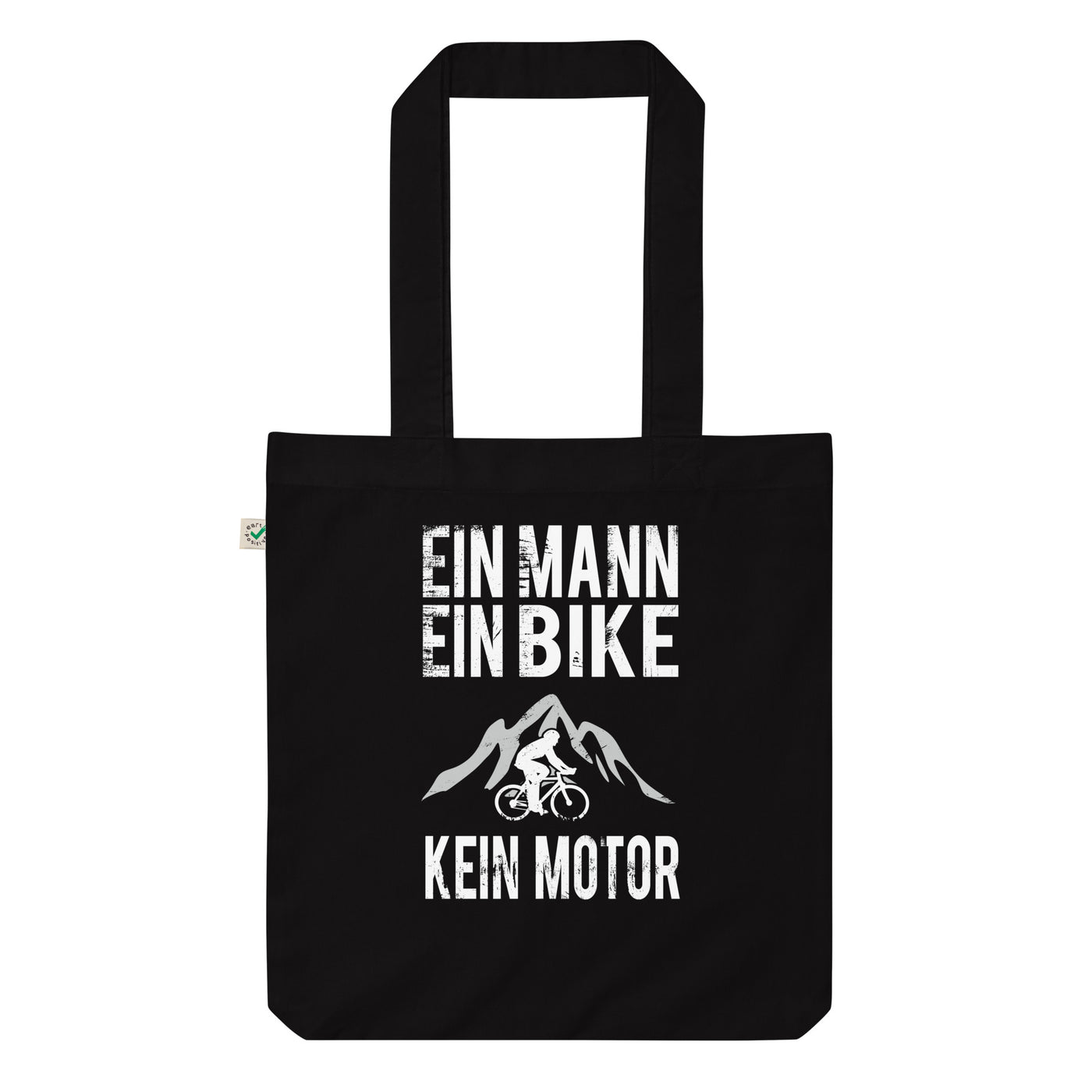 Ein Mann - Ein Bike - Kein Motor - Organic Einkaufstasche fahrrad