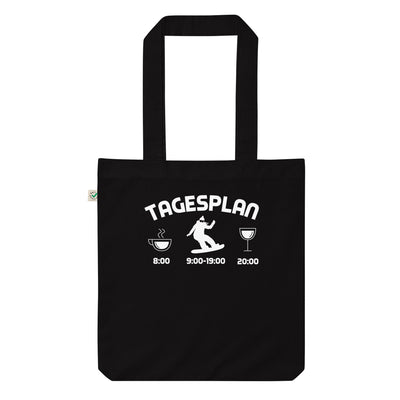 Tagesplan - Organic Einkaufstasche snowboarden