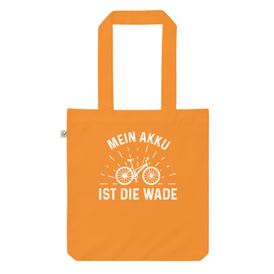 Mein Akku Ist Die Wade - Organic Einkaufstasche fahrrad