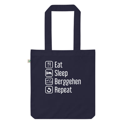 Eat Sleep Berggehen Repeat - Organic Einkaufstasche berge