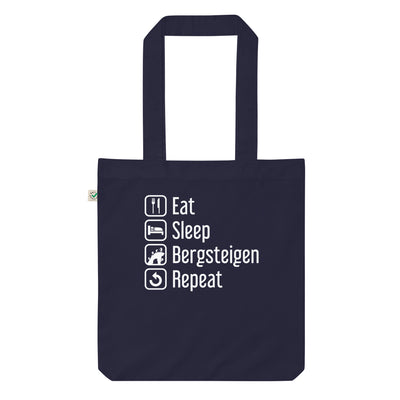 Eat Sleep Bergsteigen Repeat - Organic Einkaufstasche klettern