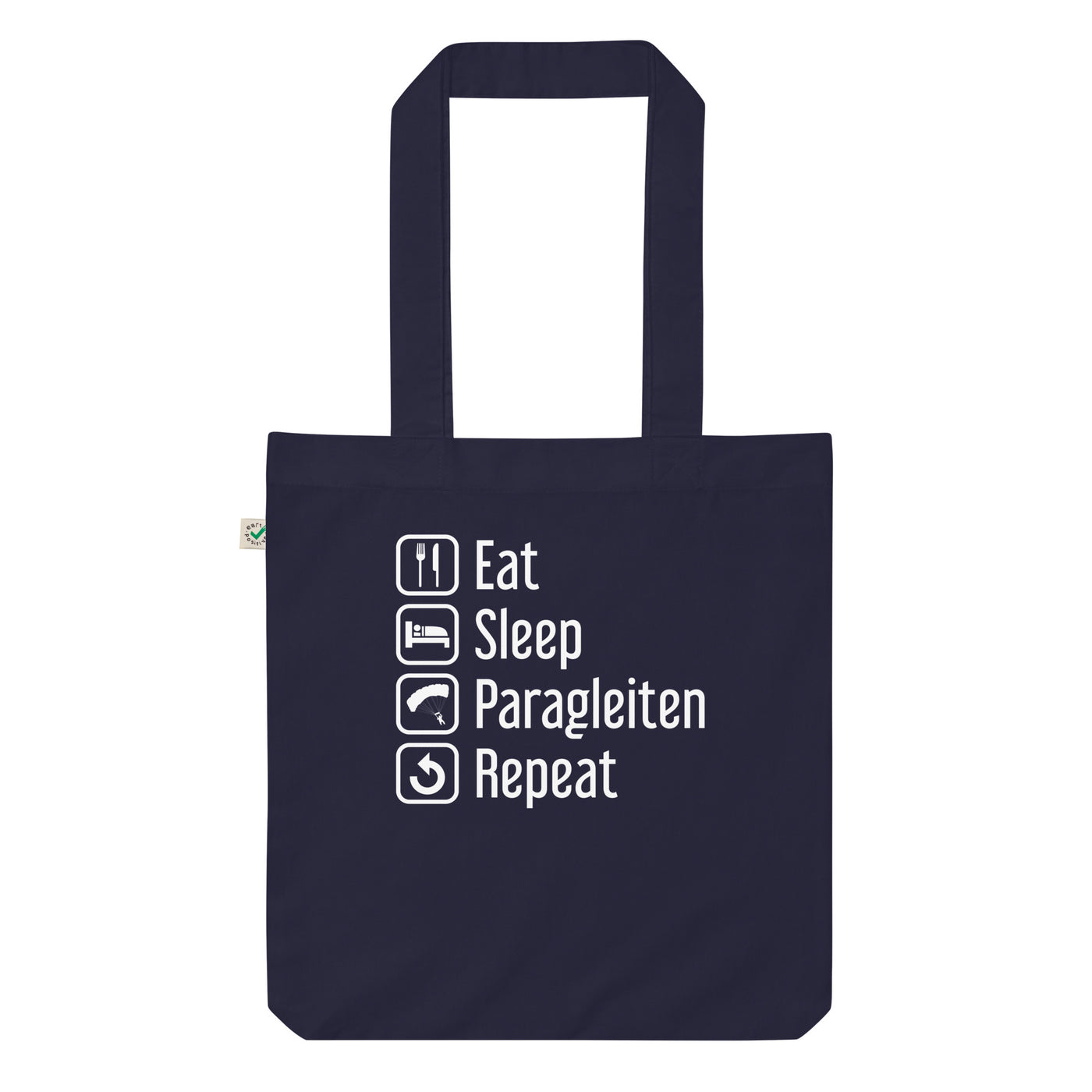 Eat Sleep Paragleiten Repeat - Organic Einkaufstasche berge