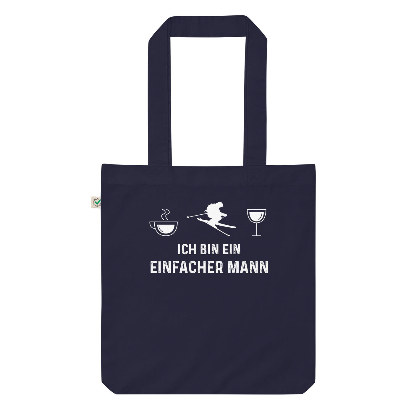 Ich Bin Ein Einfacher Mann - Organic Einkaufstasche klettern ski