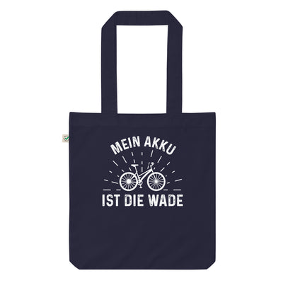 Mein Akku Ist Die Wade - Organic Einkaufstasche fahrrad