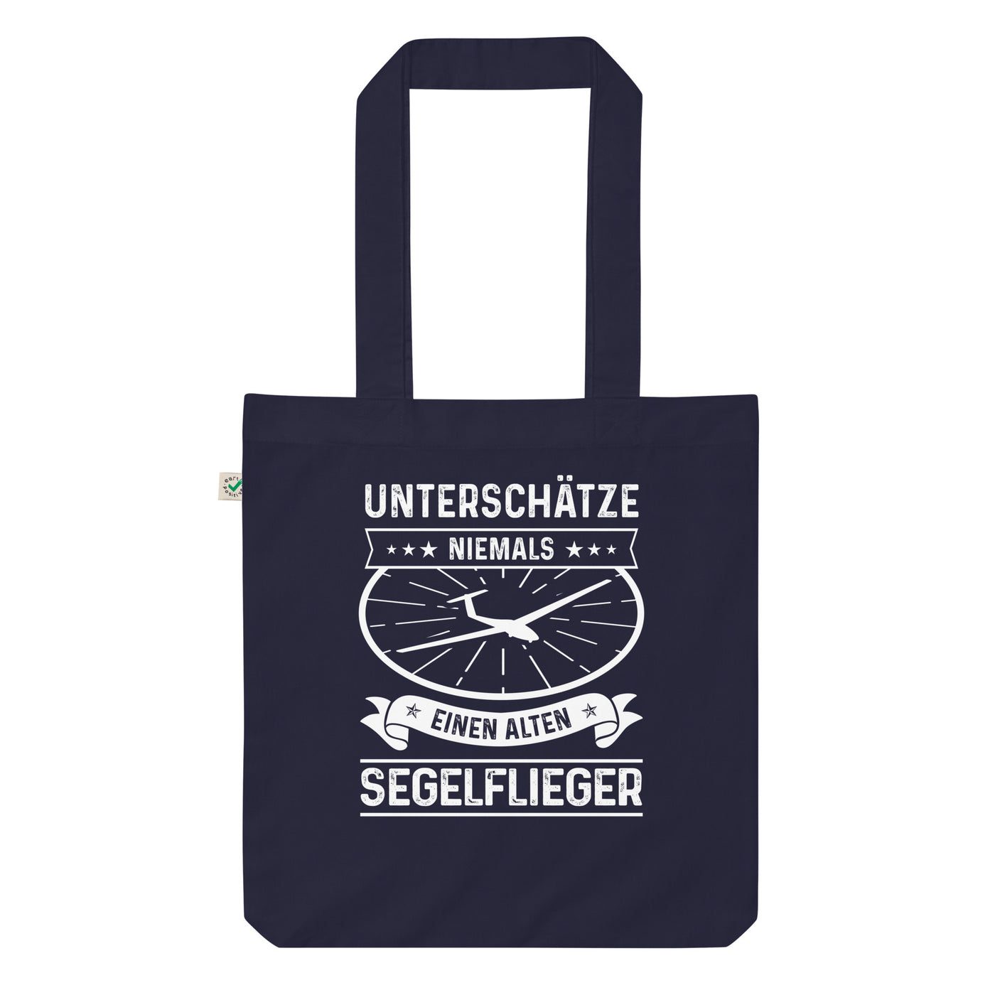 Unterschatze Niemals Einen Alten Segelflieger - Organic Einkaufstasche berge