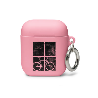 4 Rechtecke - Radfahren - AirPods Case fahrrad Pink AirPods