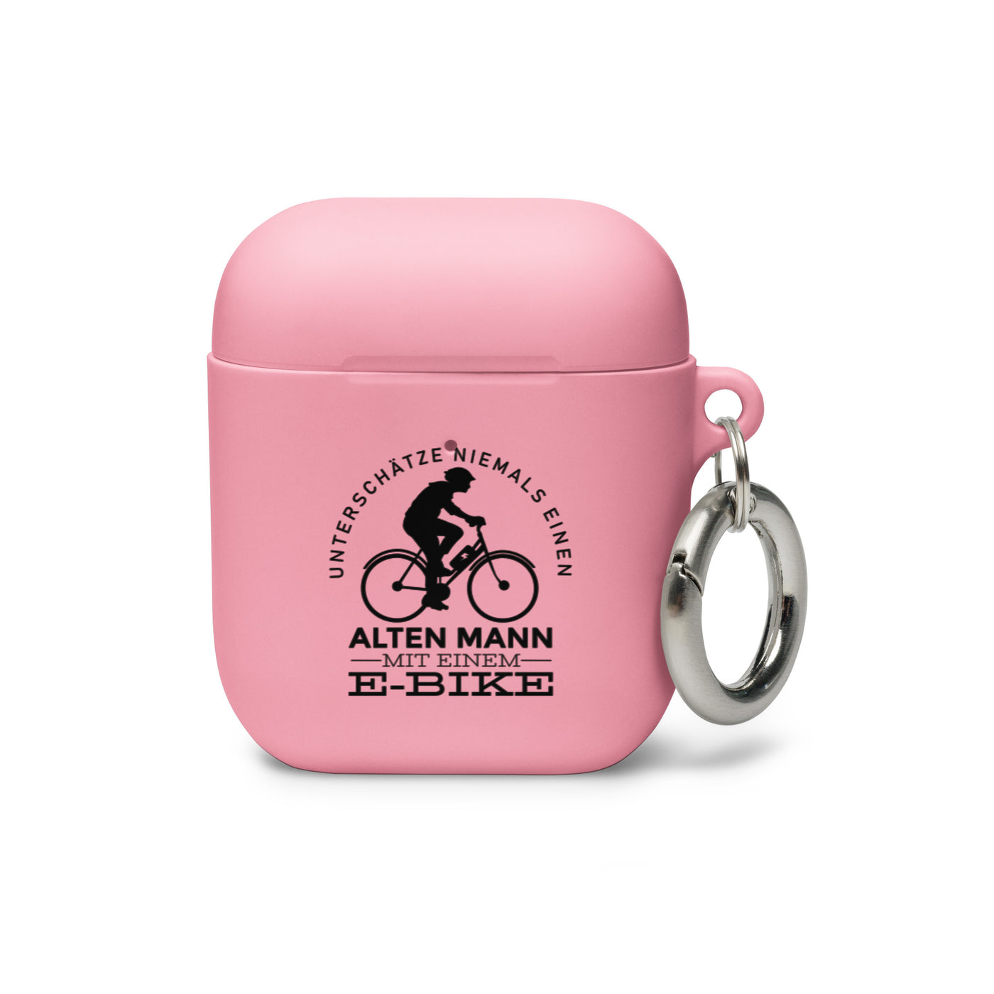 Alter Mann Mit Einem E-Bike - AirPods Case e-bike Pink AirPods