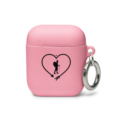 Pfeil, Herz Und Wandern - AirPods Case wandern Pink AirPods