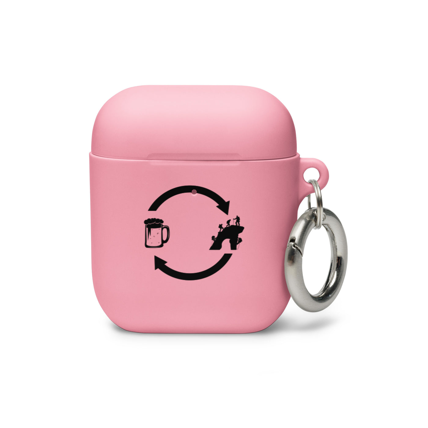 Bier, Pfeile Laden Und Klettern - AirPods Case klettern Pink AirPods